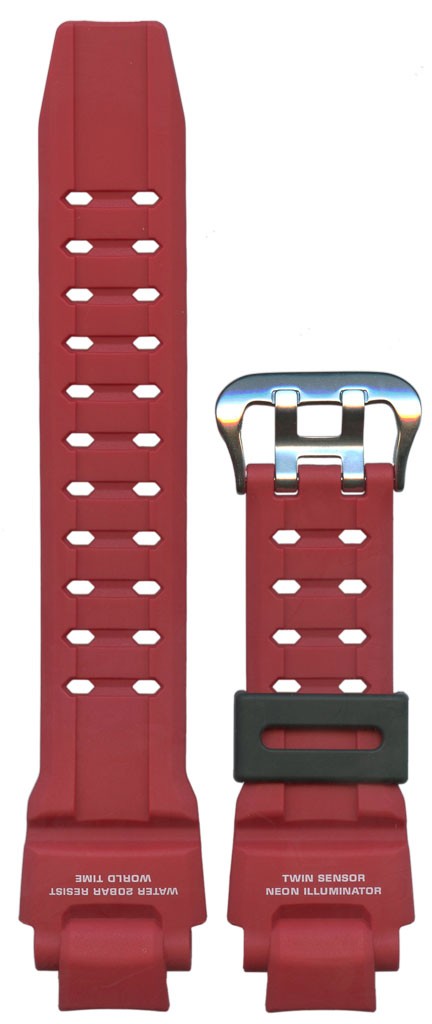Ремешок для часов Casio GA-1000-4B (цвет: Красный, материал: Пластик, ширина ремешка: 21мм, ширина у застежки: 12мм) - купить в интернет-магазине Watchband.ru.