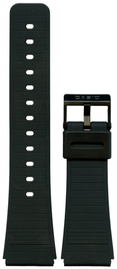 Ремешок для часов Casio DBC-61 (цвет: Черный, материал: Пластик, ширина ремешка: 22мм) - купить в интернет-магазине Watchband.ru.