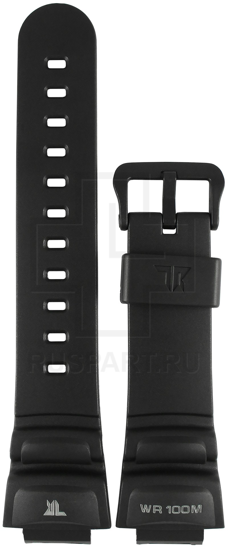 Ремешок для часов Casio TRT-100H-1AV (цвет: Черный, материал: Пластик, ширина ремешка: 22мм) - купить в интернет-магазине Watchband.ru.