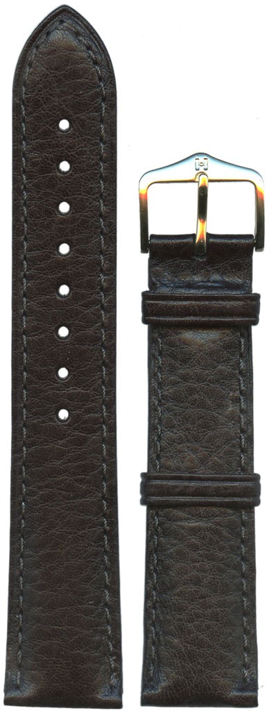 Ремешок для часов Hirsch Camelgrain L (цвет: Черный, материал: Кожа теленка, ширина ремешка: 20мм, ширина у застежки: 18мм, длина: L) - купить в интернет-магазине Watchband.ru.