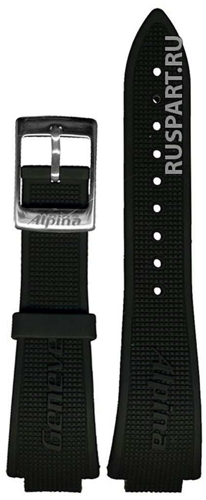 Ремешок для часов Alpina AL-23AVRUBBERBLK-SS (цвет: Черный, материал: Каучук) - купить в интернет-магазине Watchband.ru.