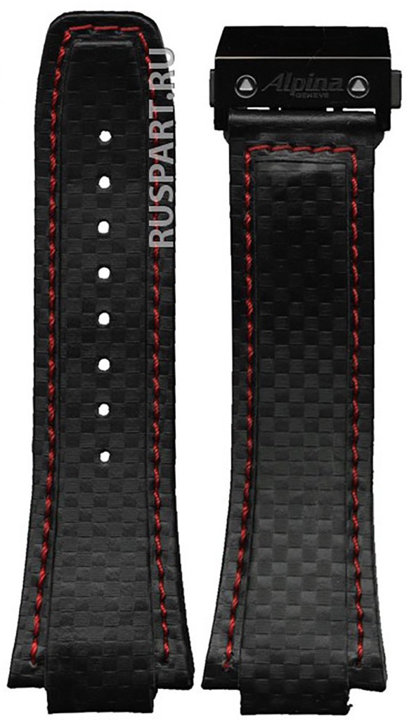 Ремешок для часов Alpina AL-28CGRSS (цвет: Черный) - купить в интернет-магазине Watchband.ru.