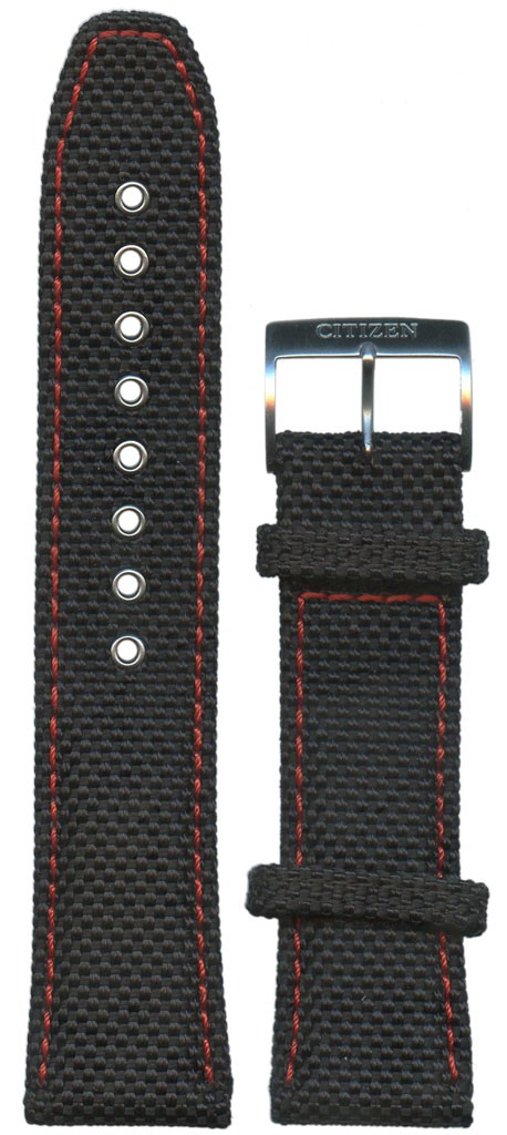 Ремешок для часов Citizen 59-S51876 (цвет: Черный, материал: Ткань, ширина ремешка: 23мм, ширина у застежки: 20мм) - купить в интернет-магазине Watchband.ru.