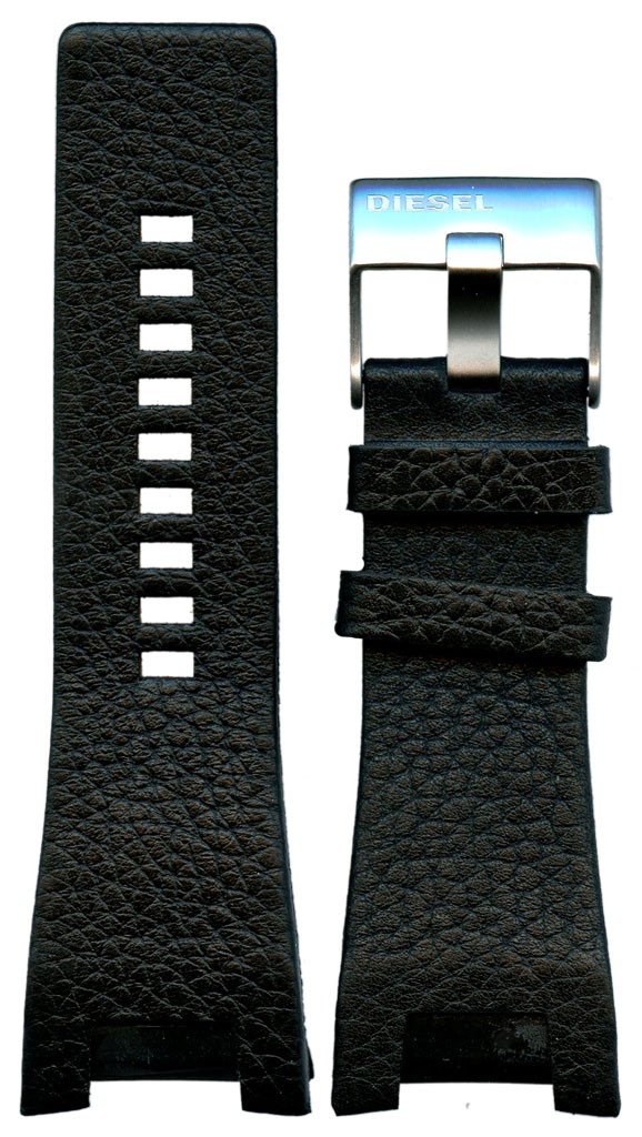 Ремешок для часов Diesel DZ1215 (цвет: Черный, материал: Кожа, ширина ремешка: 32мм, ширина у застежки: 25мм, длина: 200) - купить в интернет-магазине Watchband.ru.