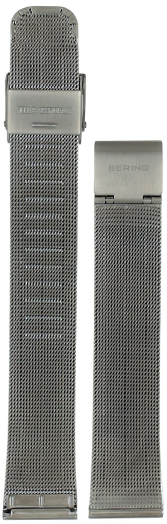 Браслет для часов Bering 13436-369 (цвет: Серый, ширина ремешка: 18мм, длина: 210) - купить в интернет-магазине Watchband.ru.
