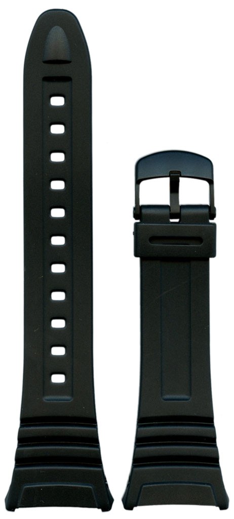 Ремешок для часов Casio W-96H-1AV (цвет: Черный, материал: Пластик) - купить в интернет-магазине Watchband.ru.